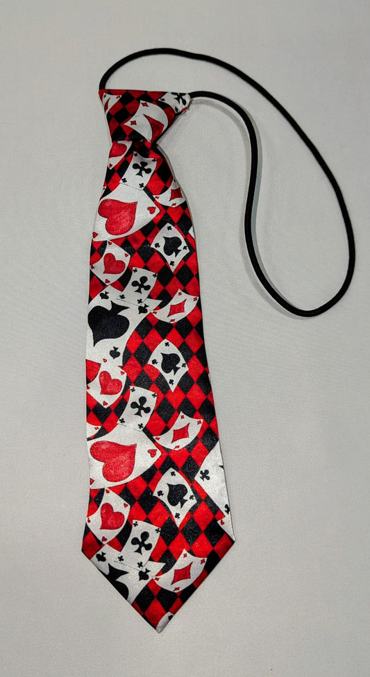 Checkered Black Jack Card Tie