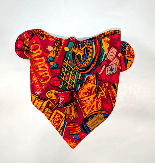 Casino Themed Bandana-Double-Sided Red