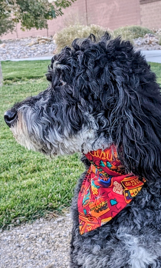 Las Vegas Casino Theme Bandana Red