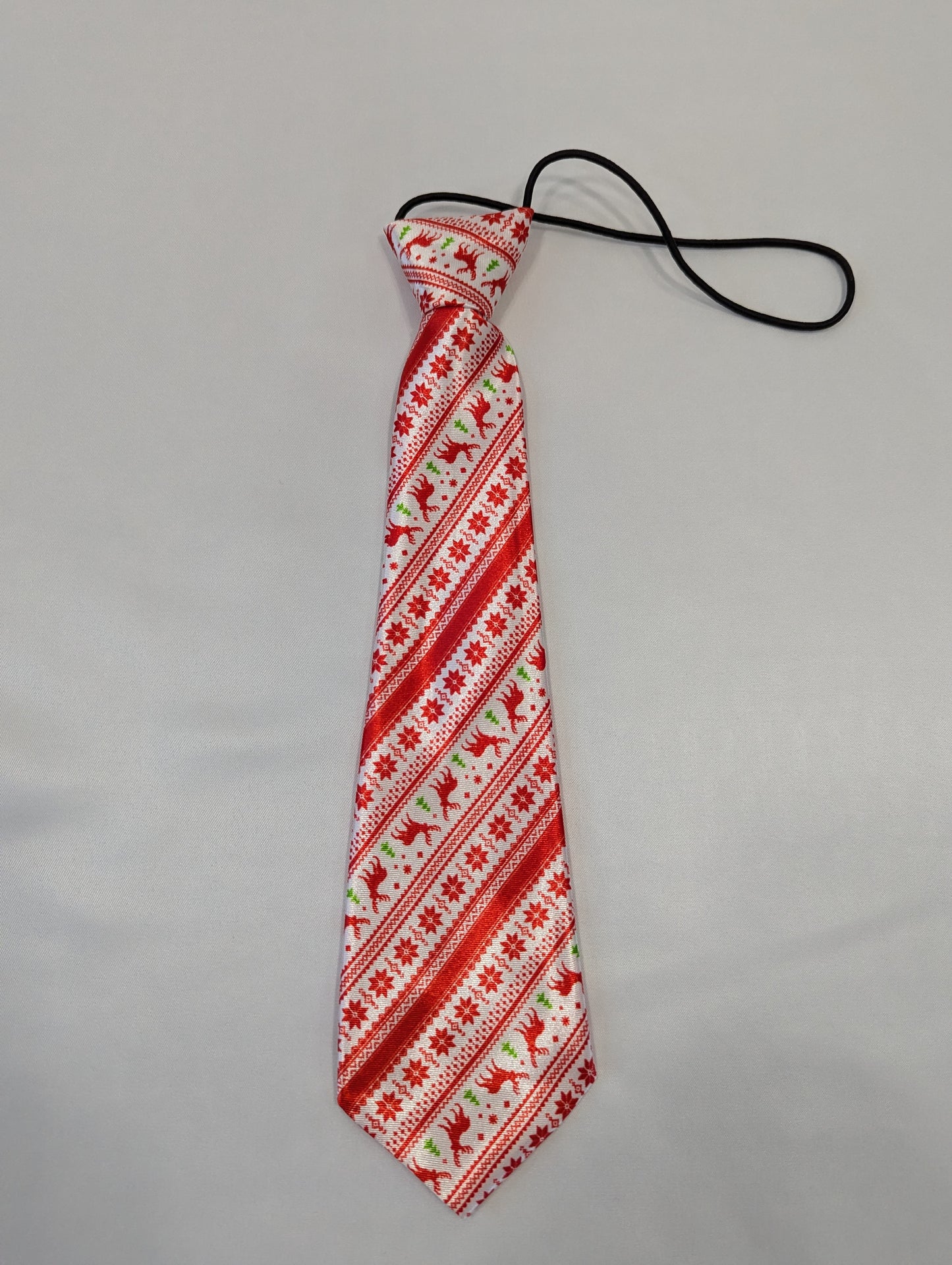 Christmas Red and White Stripe Tie