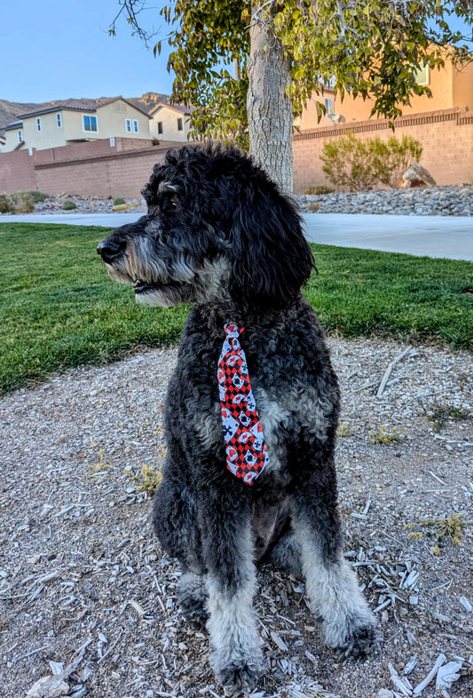 Checkered Black Jack Card Tie